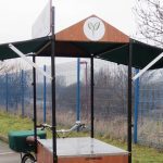 Canopy with two awnings