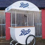 Curved promo trolley